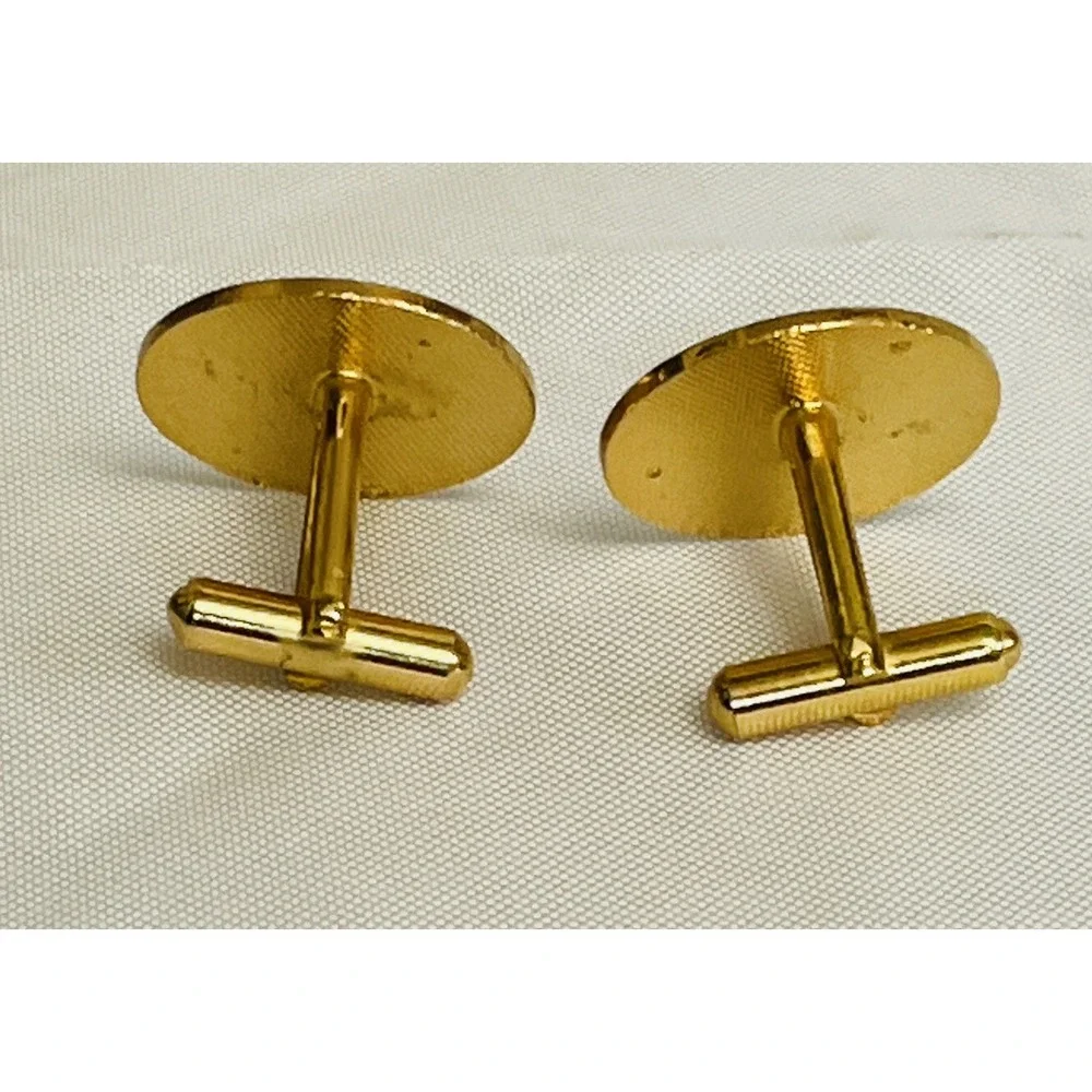 Panasonic Millrose Games Cufflinks Track and Field Sports Gold Tone
